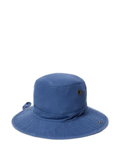 Polo Ralph Lauren Bucket Hat In Canvas With Embroidered Logo In Blue