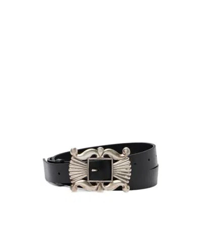Polo Ralph Lauren Buckle Belt In Gray