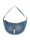 Polo Ralph Lauren Buckle-detail Denim Shoulder Bag In Blue