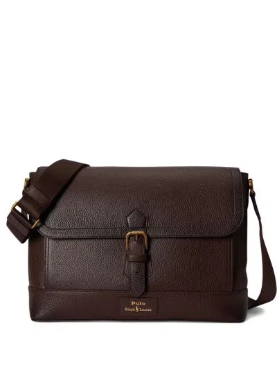 Polo Ralph Lauren Kuriertasche Mit Schnallen In Brown