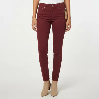 Pre-owned Polo Ralph Lauren Burgundy Denim Tompkins Skinny Jeans S/waist 26"