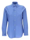 Polo Ralph Lauren Button Closure Cotton Shirt In Blue