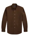 Polo Ralph Lauren Long Sleeve Sport Shirt In Brown