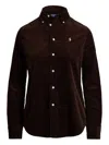 Polo Ralph Lauren Button-down Corduroy Shirt In Brown