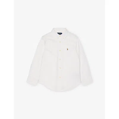 Polo Ralph Lauren Kids' Button-down Curved-hem Cotton-poplin Shirt 2-7