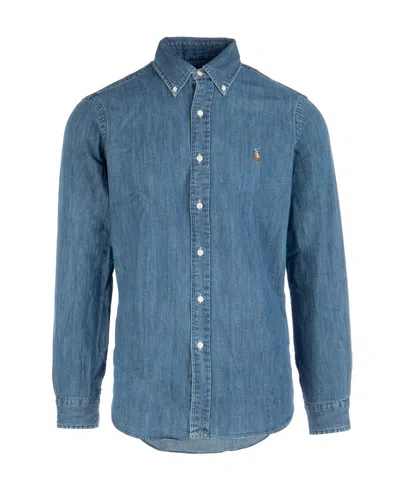 POLO RALPH LAUREN POLO RALPH LAUREN LOGO EMBROIDERED DENIM SHIRT