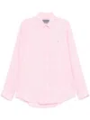 Polo Ralph Lauren Lightweight Linen Long Sleeve Shirt In Pink