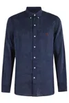 Polo Ralph Lauren Mens Navy Long-sleeved Garment-dyed Custom-fit Cotton Oxford Shirt Xl