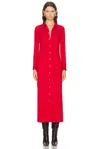 Polo Ralph Lauren Button Down Long Dress In Red