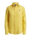 Polo Ralph Lauren Button-down Long-sleeve Shirt In Yellow