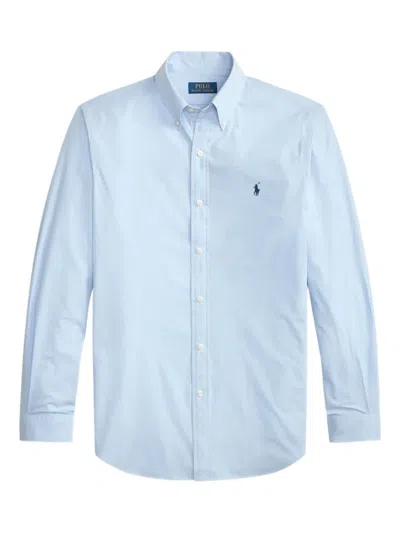 Polo Ralph Lauren Long Sleeves Striped Shirt Button Down Collar In Blue