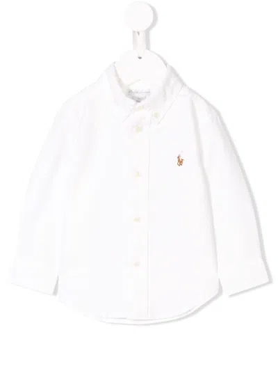Polo Ralph Lauren Babies' Klassisches Button-down-hemd In Weiss