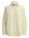 Polo Ralph Lauren Button-down Striped Shirt In Yellow