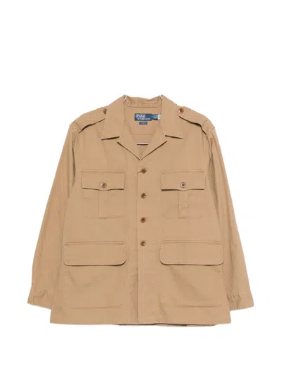 Polo Ralph Lauren Button-fastening Flap-pocket Shirt In Nude