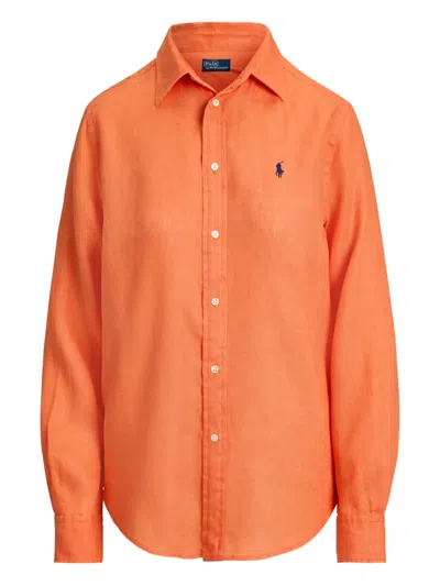 Polo Ralph Lauren Button-fastening Long-sleeve Shirt In Orange