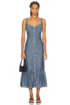 Polo Ralph Lauren Cotton Chambray Maxi Dress In Blue