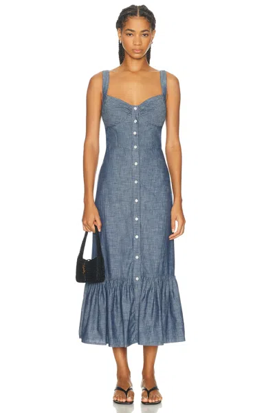 POLO RALPH LAUREN BUTTON FRONT MIDI DRESS