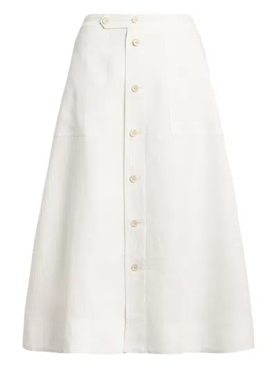 Polo Ralph Lauren Button-front Midi Skirt