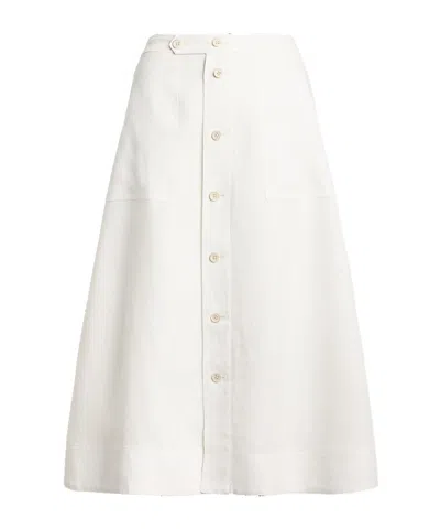 Polo Ralph Lauren Button-front Midi Skirt