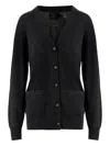 Polo Ralph Lauren Button-front Patch-pocket Cardigan In Black