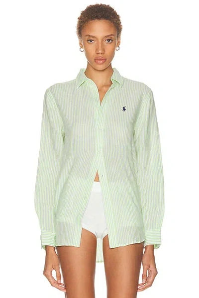 Polo Ralph Lauren Button Front Shirt In Blue