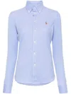 Polo Ralph Lauren Button-down Oxford Blue Shirt In Blue