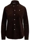 Polo Ralph Lauren Button Front Shirt Clothing In Brown