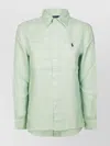 Polo Ralph Lauren Button Front Shirt With Sleeve Buttons In Green