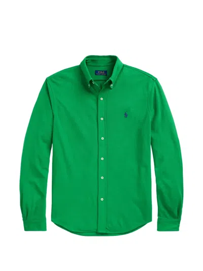 Polo Ralph Lauren Button Long-sleeve Shirt In Green