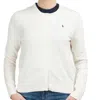 Polo Ralph Lauren Button-up Cardigan With Drawstring Hem And Fine Knit Texture In White