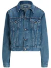 Polo Ralph Lauren Long-sleeved Denim Coat In Blue