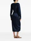 Polo Ralph Lauren Button-up Midi Dress In Blue