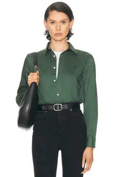 Polo Ralph Lauren Button Up Top In Green
