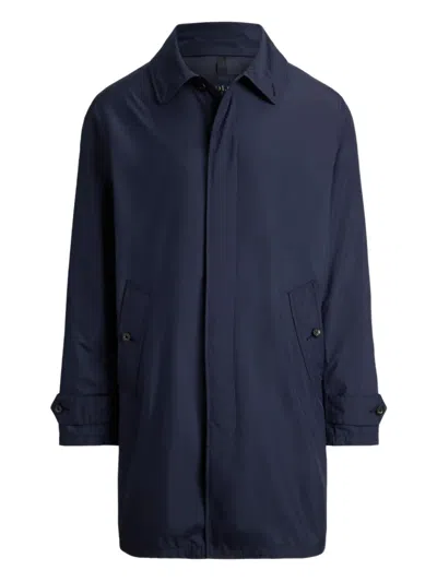 Polo Ralph Lauren Buttoned Coat In Blue