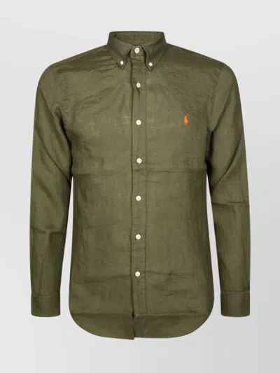 POLO RALPH LAUREN BUTTONED COLLAR LONG SLEEVE SHIRT