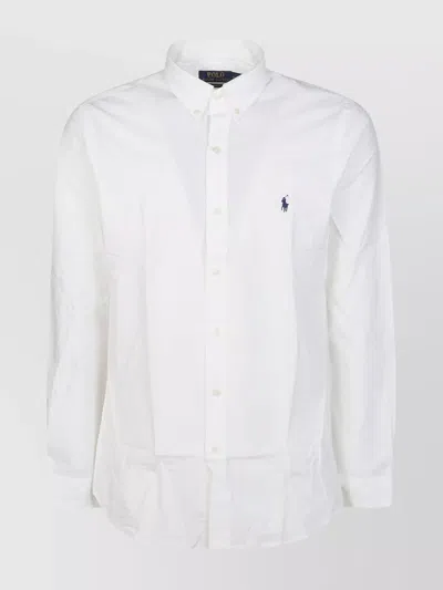 POLO RALPH LAUREN BUTTONED COLLAR POPLIN SHIRT