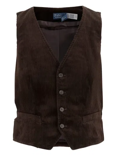 POLO RALPH LAUREN BUTTONED CORDUROY WAISTCOAT
