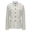Polo Ralph Lauren Buttoned Cotton Jacquard Blazer In White