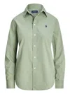 Polo Ralph Lauren Buttoned Long-sleeve Shirt In Green