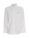 Polo Ralph Lauren Embroidered-logo Cotton Shirt In White