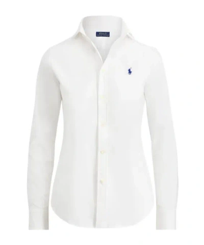 Polo Ralph Lauren Buttoned Long-sleeve Shirt In White