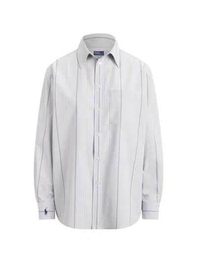 Polo Ralph Lauren Buttoned Striped Shirt In Animal Print