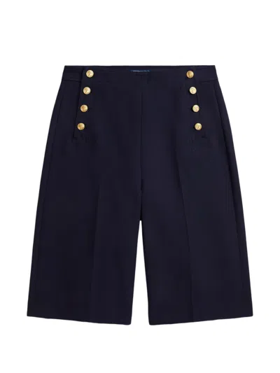 Polo Ralph Lauren Button-embellished Tailored Trousers In Black