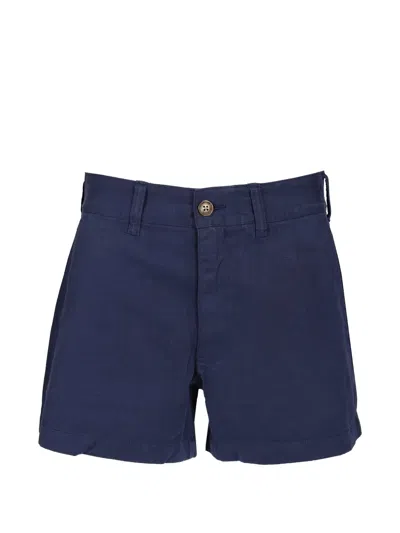 Polo Ralph Lauren Tailored Shorts Featuring Belt Loops And Pockets In Blue