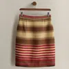 Polo Ralph Lauren C. 1990 Striped Wool Skirt In Multi
