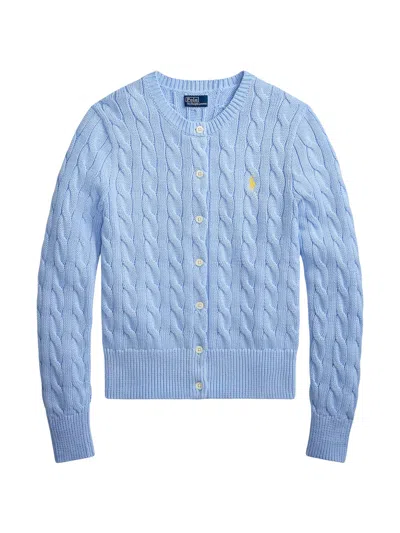 Polo Ralph Lauren Cable Cardigan In Blue