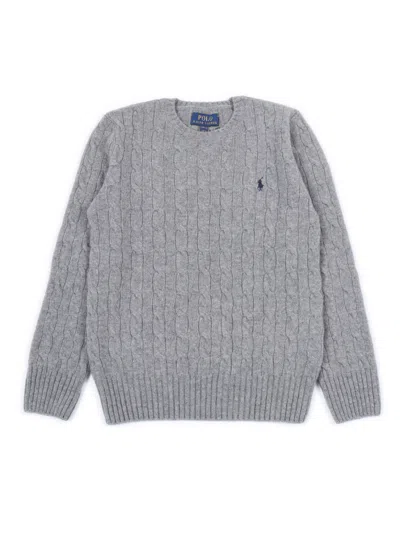 Polo Ralph Lauren Cable Cn Po Sweater Pullover In Gray