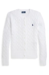 Polo Ralph Lauren Cable-knit Cotton Crewneck Cardigan Clothing In White