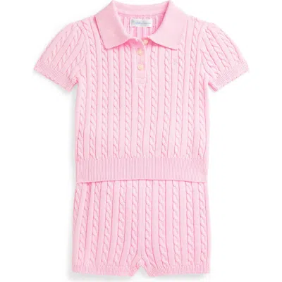 POLO RALPH LAUREN RALPH LAUREN CABLE COTTON POLO SWEATER & SHORTS SET