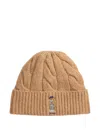 Polo Ralph Lauren Wool Cable Beanie Bear In Brown